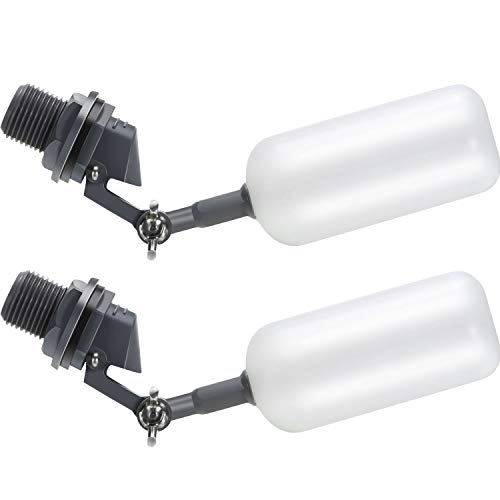 meekoo Float Ball Valve, 1.57 Inch Male Automatic Fill Feed Humidifier Tank Water with Adjustable Arm for Ponds, Livestock Water Trough, Aquariums, Aquaculture, Hydroponics and Reservoir(2 Pack) - Image 1