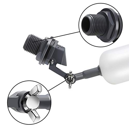 meekoo Float Ball Valve, 1.57 Inch Male Automatic Fill Feed Humidifier Tank Water with Adjustable Arm for Ponds, Livestock Water Trough, Aquariums, Aquaculture, Hydroponics and Reservoir(2 Pack) - Image 4
