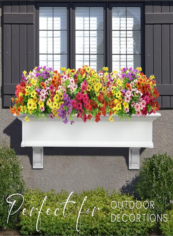 Pseutio Artificial Faux Plants Flowers for Outdoors UV Resistant Fake Plants Flowers 12 Bundles Spring Artificial for Outdoors Home Decor - Image 4