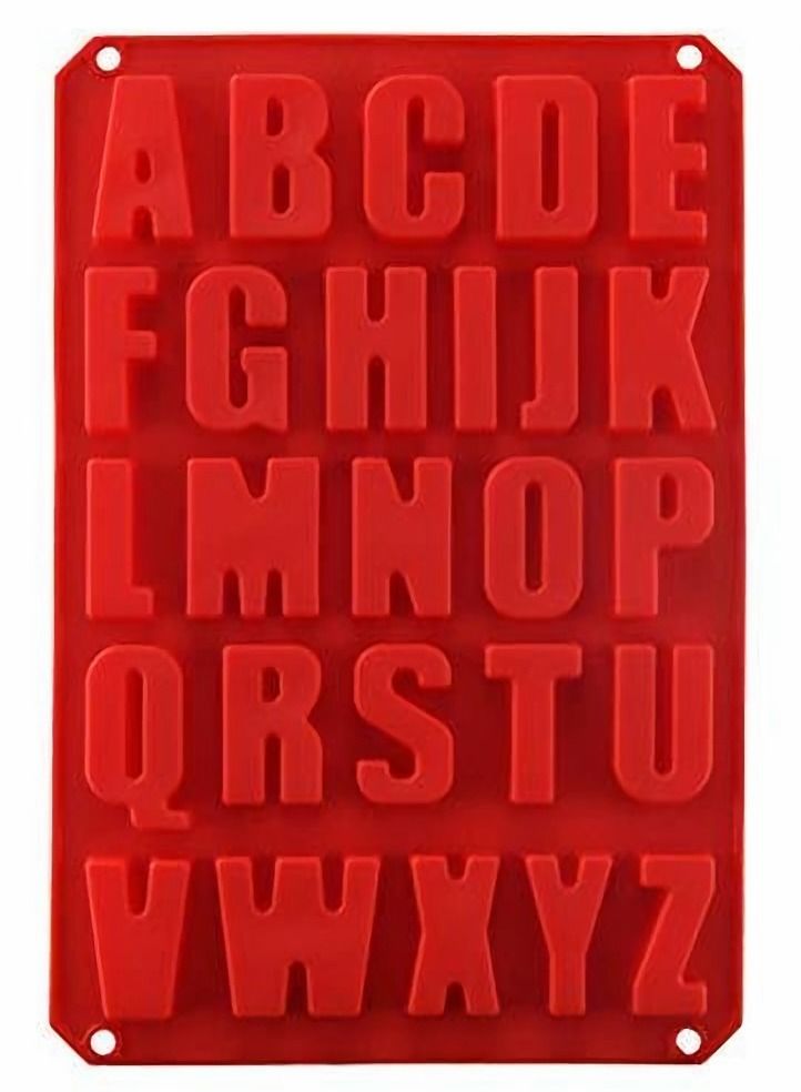 نيبمينينت قالب كعك بأحرف من السيليكون خبز كبير للشوكولاتة الأبجدية ، خالٍ مادة BPA غير لاصق (26 تجويفًا) - Image 1