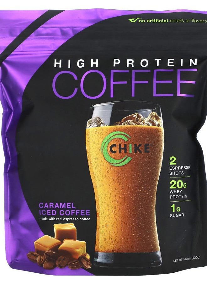 Chike Nutrition High Protein Iced Coffee Caramel 14.8 oz (420 g) 