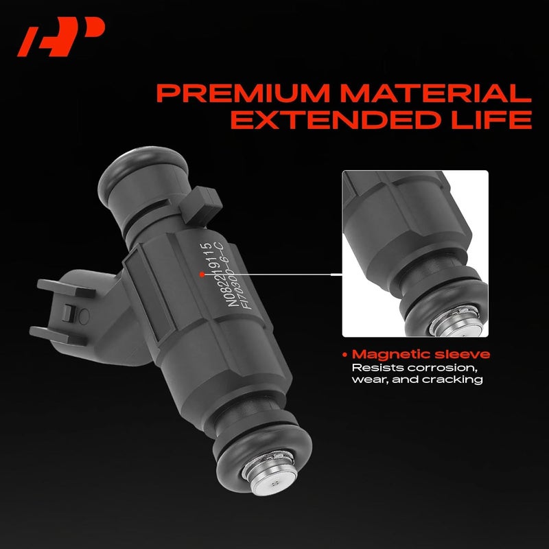 A-Premium Fuel Injectors Set for Cadillac and Buick Models - 6 Pieces - Image 3