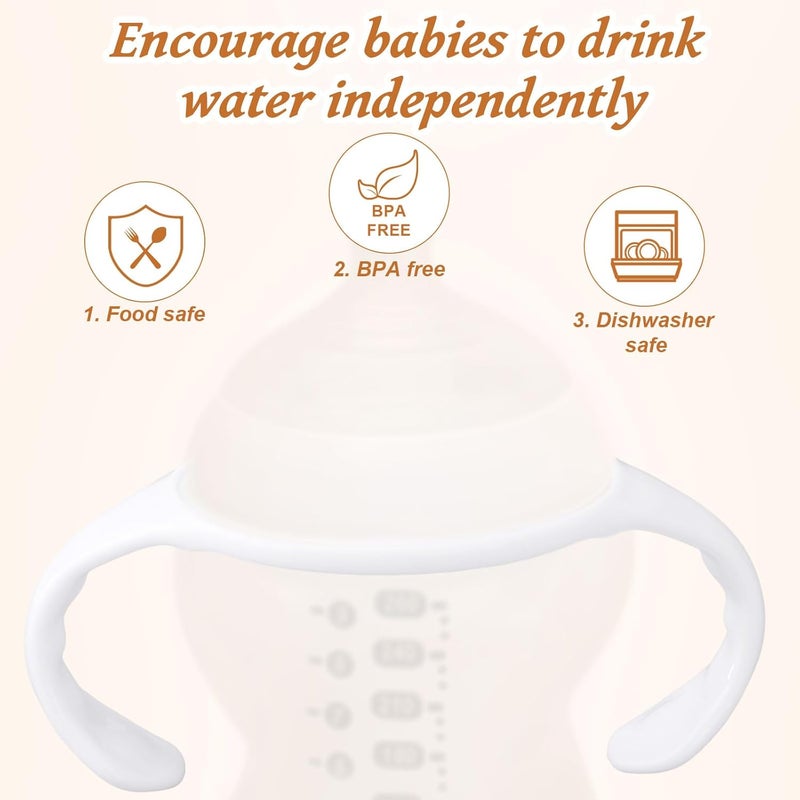 lasuroa 4pcs Baby Bottle Handles for Tommee Tippee, Ergonomic Non Slip Grip Easy Self-Feeding BPA Free Replacement Tomee Holder for Newborn Bottles - Image 4