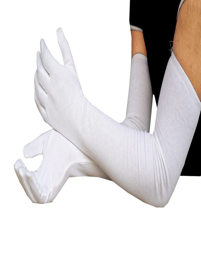 CLUZE 3 Pairs UV Long Sun Gloves Men's Sunblock Driving/Riding Gloves Non Slip Cotton Sun Protective for Outdoor Sports (Skin, Black, White) - Image 5