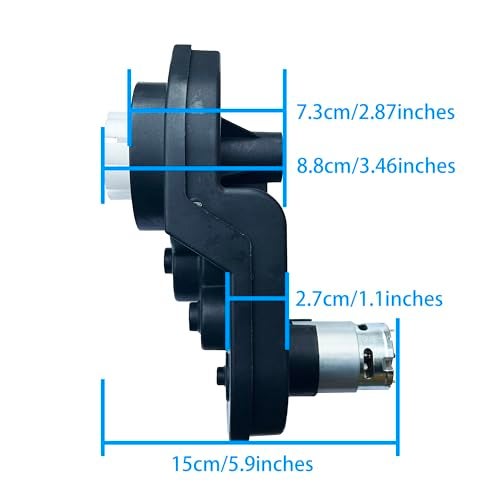 BUMPKAI Power Wheels 24V DC RS555 40000RPM High Speed Torque Electric Drive Motor Gearbox Upgrade for Big Kids Ride on Toys Replacement Parts for Ford f150Dune RacerPink RZRDisney High 18V20V - Image 5