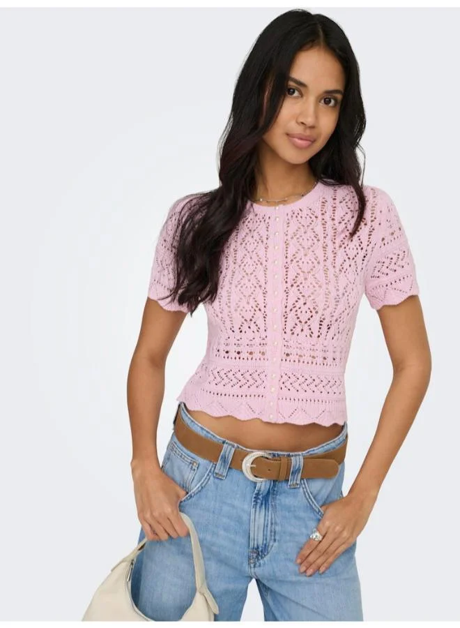 ONLY  Onlelke Short Sleeve Pearl Cardigan for Women | Best Price UAE