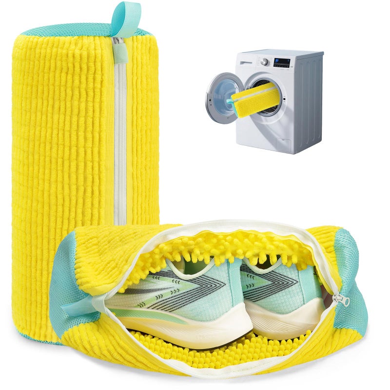ngfhf Shoe Washing Machine Bag Laundry Shoe Bag for Washer and Dryer Reusable 2pc Shoe Cleaning Bags for Sneakers 360° Deep Cleaning Machine for All Shoes Types With Self-locking Zipper - Image 1