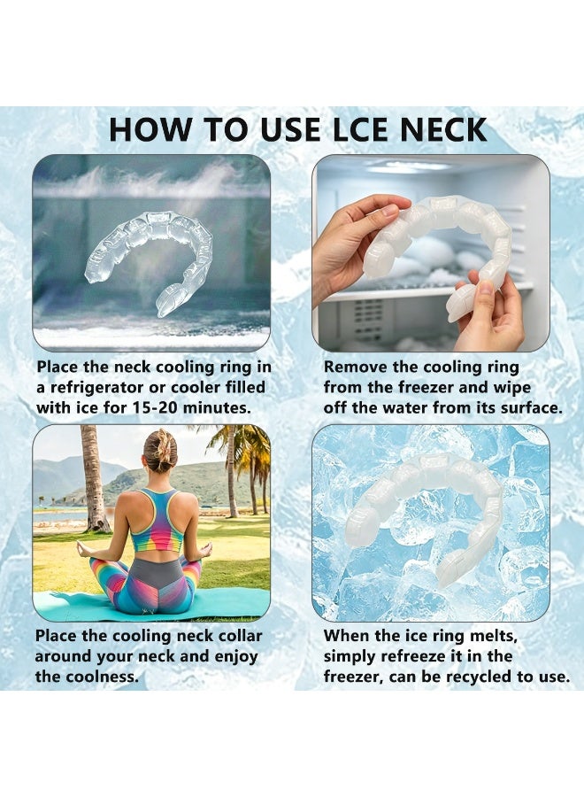 Nailuck Cooling Neck Ice Ring, Detachable Wearable Cooler Ice Pack, Reusable 18℃ Constant Temperature Portable Neck Cooler for Summer Outdoor Camping Hiking Athletes Workers. - Image 2
