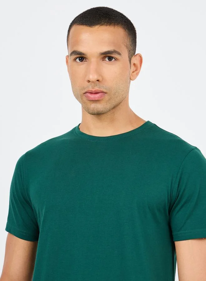 ستايلي Solid Round Neck T-shirt and Pyjama Set