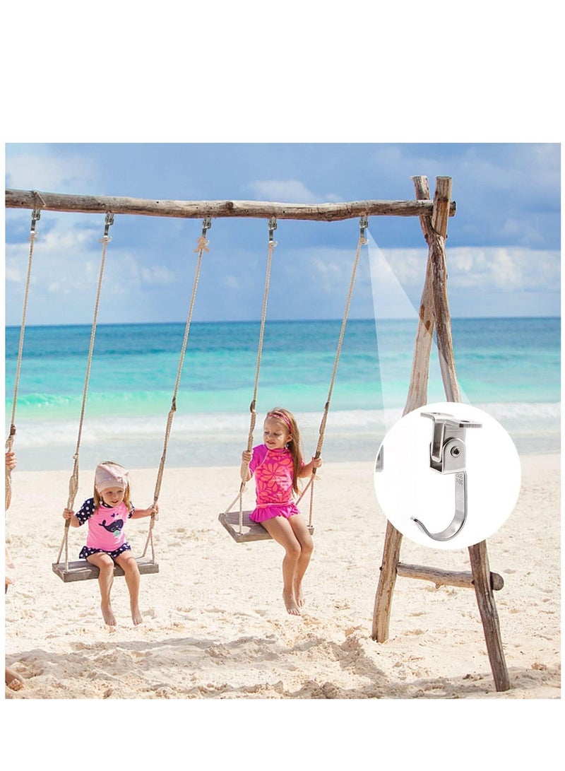 Wall Hooks Heavy Duty 2 Pcs Powerful Chrome Ceiling Hooks Nail-in Hooks with Screws for Kitchen Bathroom Shower Home Entrance Door Closet Cabinet Stainless Steel 20KG Capacity - Image 5