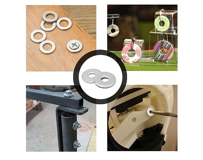 TheMujtaba (M8) Flat Washer, Zinc Plated Finish Flat Washers For Bolt Screw Suitable for Factories Repair, Kitchens, Shops, and Outdoor Construction by Bolt Dropper (150) - Image 2