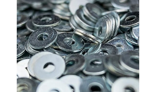 TheMujtaba (M8) Flat Washer, Zinc Plated Finish Flat Washers For Bolt Screw Suitable for Factories Repair, Kitchens, Shops, and Outdoor Construction by Bolt Dropper (150) - Image 1