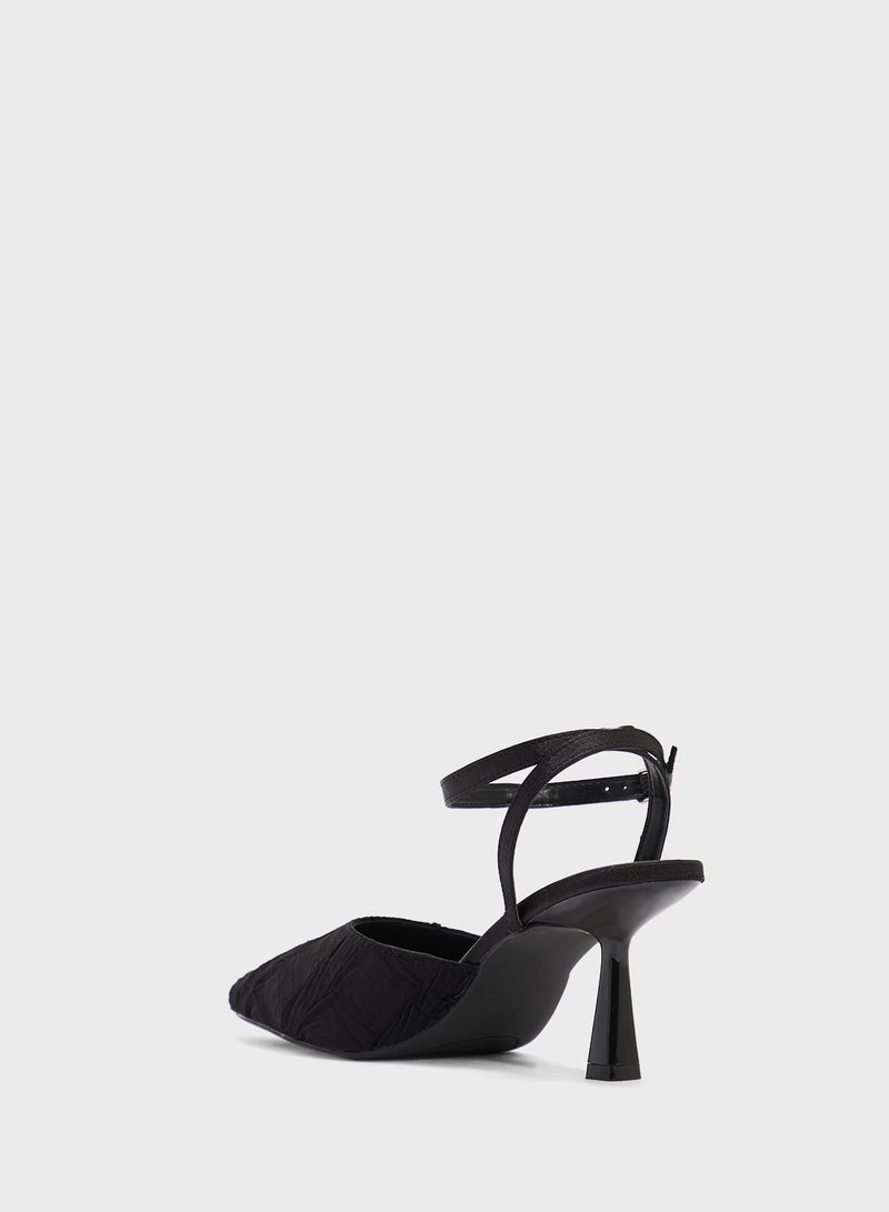 Ginger Heeled Pump With Ankle Strap  - Image 3