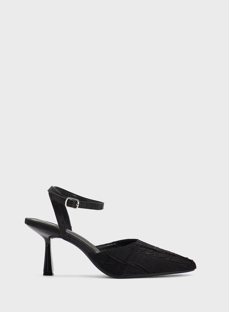 Ginger Heeled Pump With Ankle Strap  - Image 1