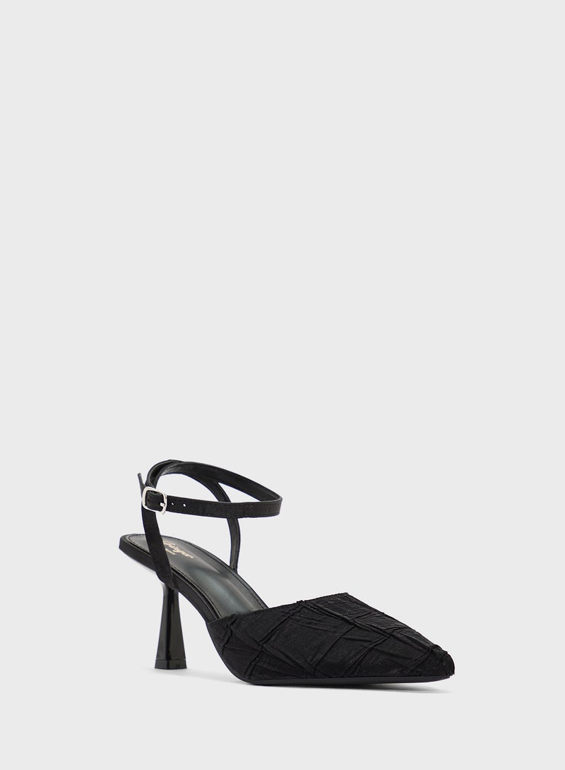 Ginger Heeled Pump With Ankle Strap  - Image 2