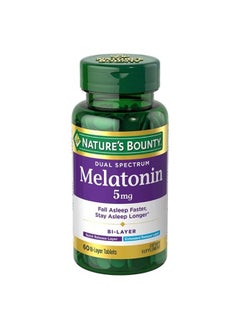 Melatonin Quick And Extended Release Sleep Aid, 5mg 60 Bi Layer Tablets