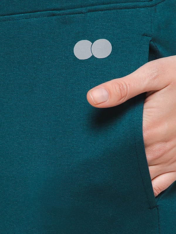 Clovia Women's Comfort Fit High-Rise Flared Yoga Pants with Side Pockets (AB0114R36_Teal_M) - Image 5