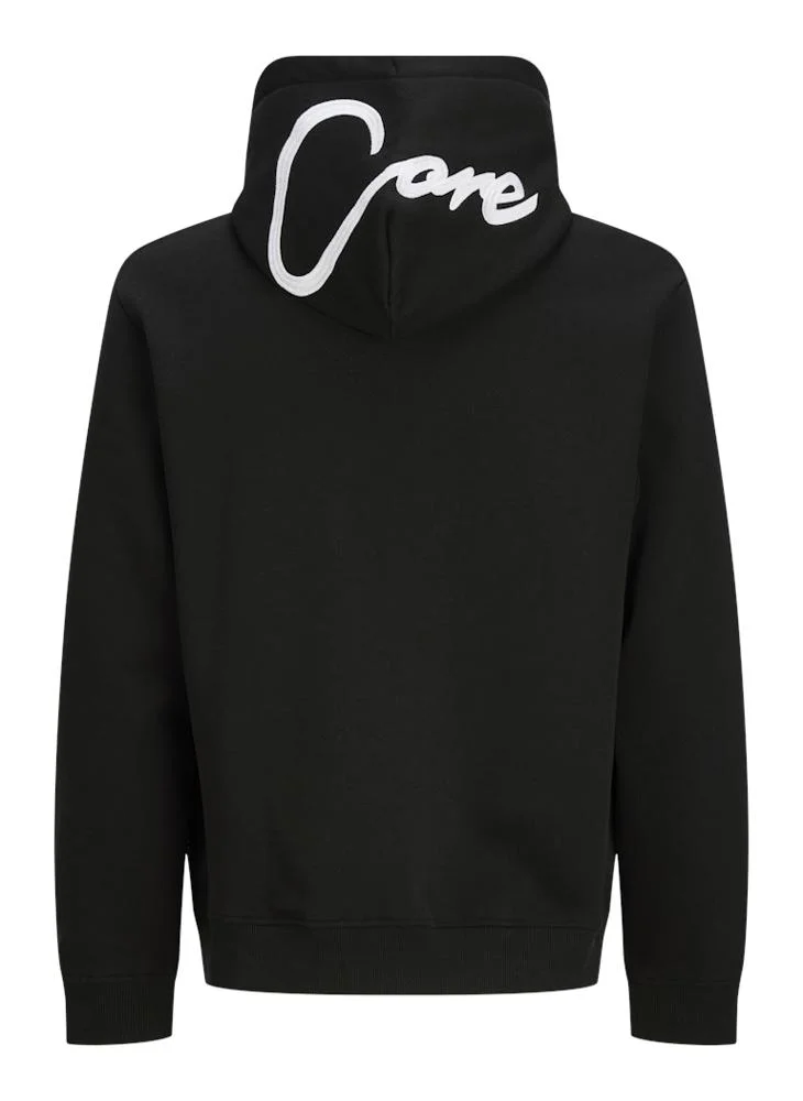 جاك اند جونز هودي مطرز بشعار