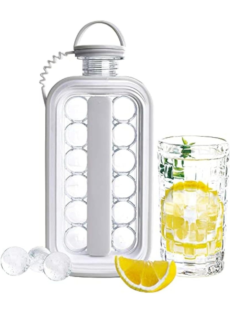 Reusable 2-in-1 ice Ball Maker Mold and water bottle, Ice Ball Mold for Cocktails, Juice, Party, Bar (Assorted Color) - Image 2