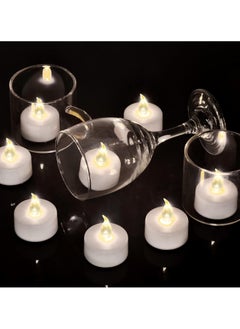 Lukadah LED Tea Lights Flameless Candles Battery Operated Bulk 12-Pack Realistic and Bright Flickering Long Lasting 200 Hours Electric Tealight Candles for Home Decor Halloween Wedding - Set of 12  - Image 2