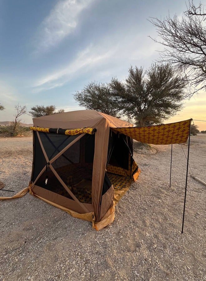 تايمي خيمة رحلات فورية قابلة للطي 220x220cm - خيمة كبيرة مع فرشة مقاومة للرطوبة ومزوده بطبقة للتهوية ومقاومه للحشرات وحقيبة حمل - Image 1