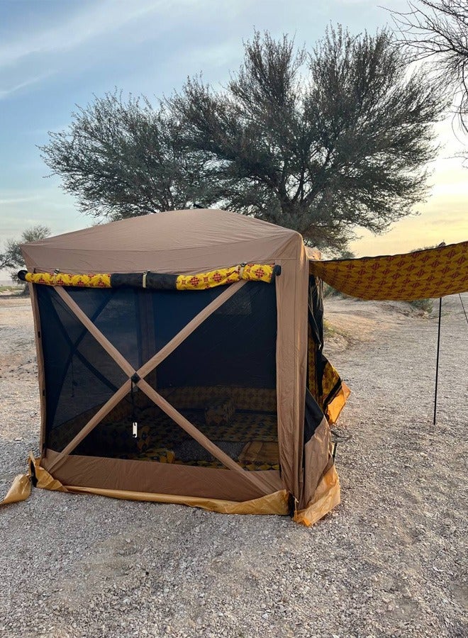 تايمي خيمة رحلات فورية قابلة للطي 220x220cm - خيمة كبيرة مع فرشة مقاومة للرطوبة ومزوده بطبقة للتهوية ومقاومه للحشرات وحقيبة حمل - Image 4