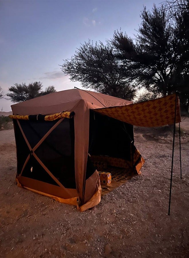 تايمي خيمة رحلات فورية قابلة للطي 220x220cm - خيمة كبيرة مع فرشة مقاومة للرطوبة ومزوده بطبقة للتهوية ومقاومه للحشرات وحقيبة حمل - Image 5