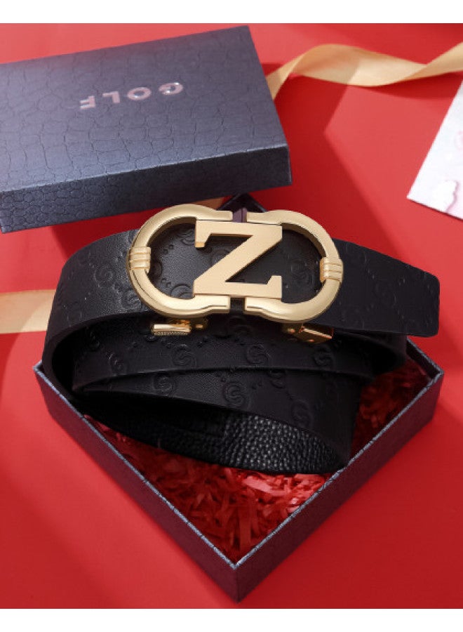 جولف 【Top Grain Leather】 حزام رجالي أنيق فاخر ومبتكر مع صندوق هدايا فاخر إكسسوارات أعمال علامة تجارية رجالية عالية الجودة - Image 1