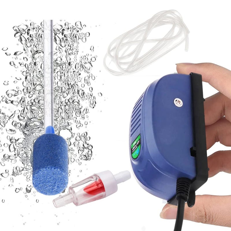 VAYINATO ® Single Way Aquarium Fish Tank Airpump with Free 2 Meter Airtube & Airstone & Checkvalve, Vy-208, 2.5 Watts, 3L/Min by Petzlifeworld - Image 1