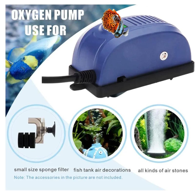 VAYINATO ® Single Way Aquarium Fish Tank Airpump with Free 2 Meter Airtube & Airstone & Checkvalve, Vy-208, 2.5 Watts, 3L/Min by Petzlifeworld - Image 4
