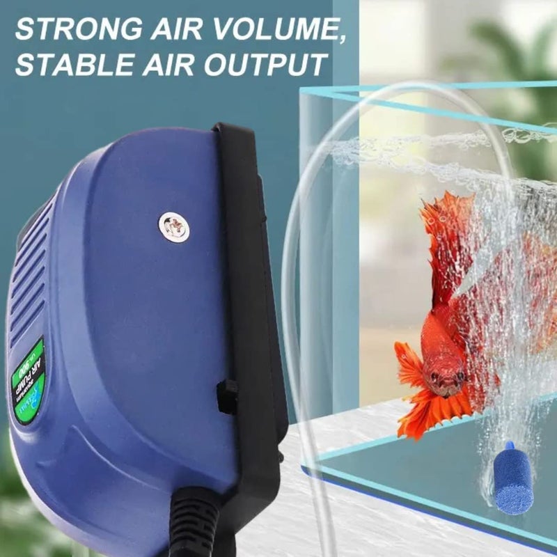 VAYINATO ® Single Way Aquarium Fish Tank Airpump with Free 2 Meter Airtube & Airstone & Checkvalve, Vy-208, 2.5 Watts, 3L/Min by Petzlifeworld - Image 2