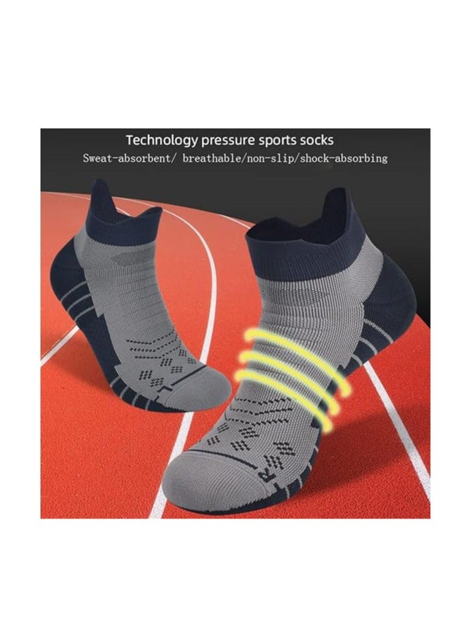 Mens Ankle Socks, Athletic Socks Low-Cut Cotton Ankle Casual Sock Breathable Sports Socks Sweat Absorbing Socks for Men 6Pack - Image 3