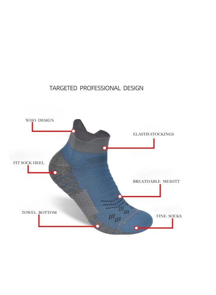 Mens Ankle Socks, Athletic Socks Low-Cut Cotton Ankle Casual Sock Breathable Sports Socks Sweat Absorbing Socks for Men 6Pack - Image 2