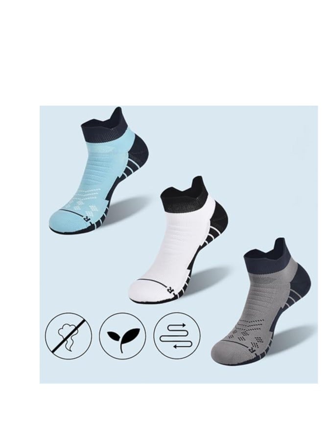 Mens Ankle Socks, Athletic Socks Low-Cut Cotton Ankle Casual Sock Breathable Sports Socks Sweat Absorbing Socks for Men 6Pack - Image 5