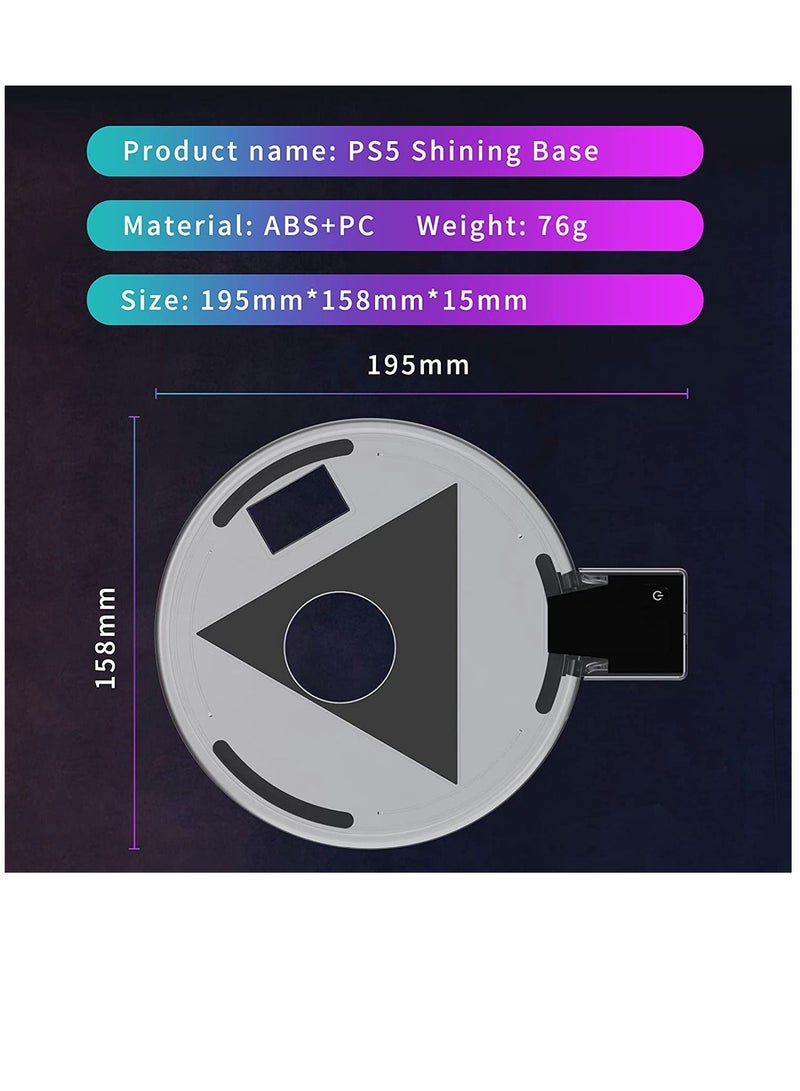 Y&D Adjustable Console RGB Base Stand for PS5 Accessories LED Upgraded Host Dock Shining with Indicator - Image 2