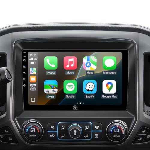 AINAVI 10.2'' Car Radio Stereo for Chevy Silverado 2014 2015 2016 2017 2018 GMC Sierra 2+64G Replacement Upgrade 5G WiFi Wireless Carplay/Android Auto/GPS/Bluetooth/FM Radio/1080P SWC - Image 1