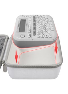 GWCASE Case Compatible With Brother P-Touch Ptd220 210 Home/Office Everyday Label Maker, Storage Holder Carrying Organizer For Label Tapes, Ac Adapter, Charging Cables (Box Only) - White  - Image 3