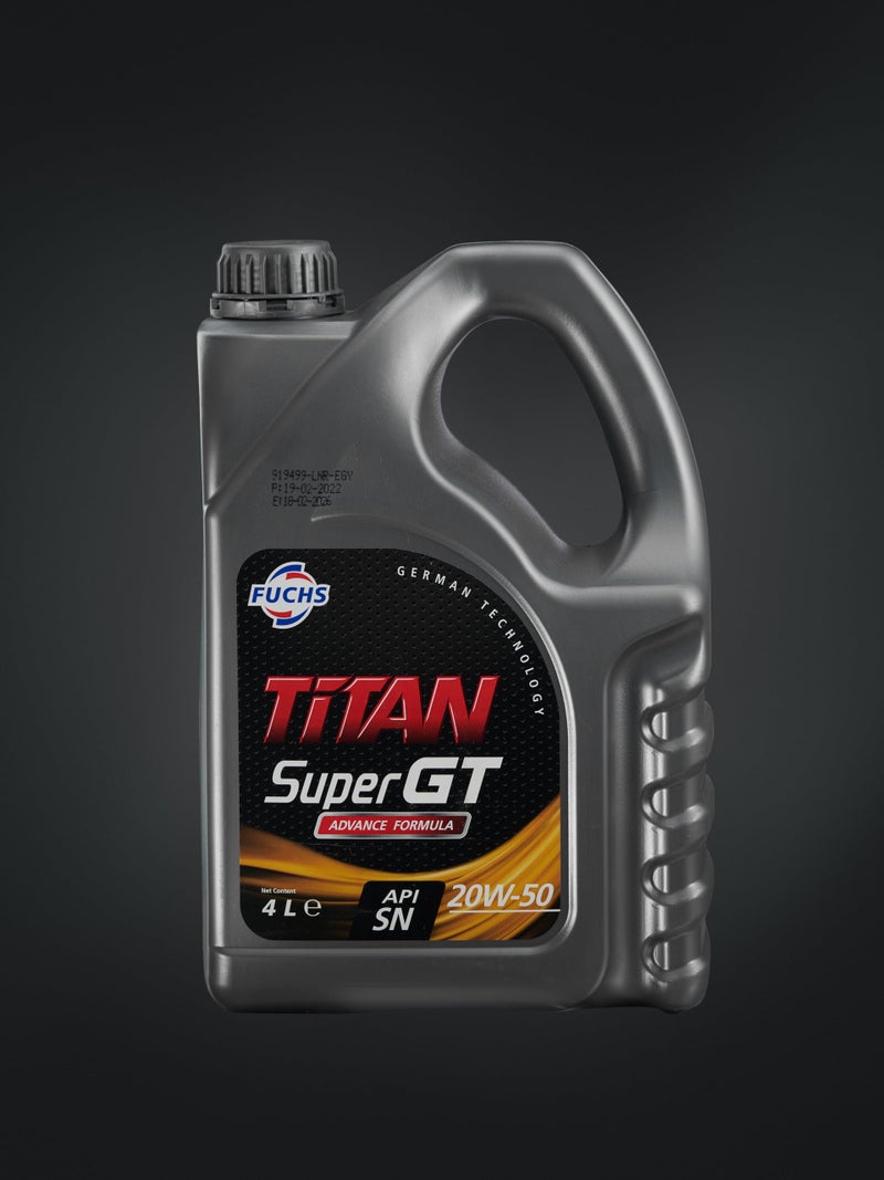 TITAN SUPER GT 20W-50 Multigrade Engine Oil Designed For A Wide Range Of Gasoline Engines 4 Liters