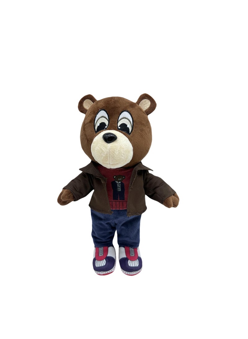 Cartoon Doll Kanye Teddy Bear Stuffed Plush Toy For Kids Gifts Multicolour-D 30CM
