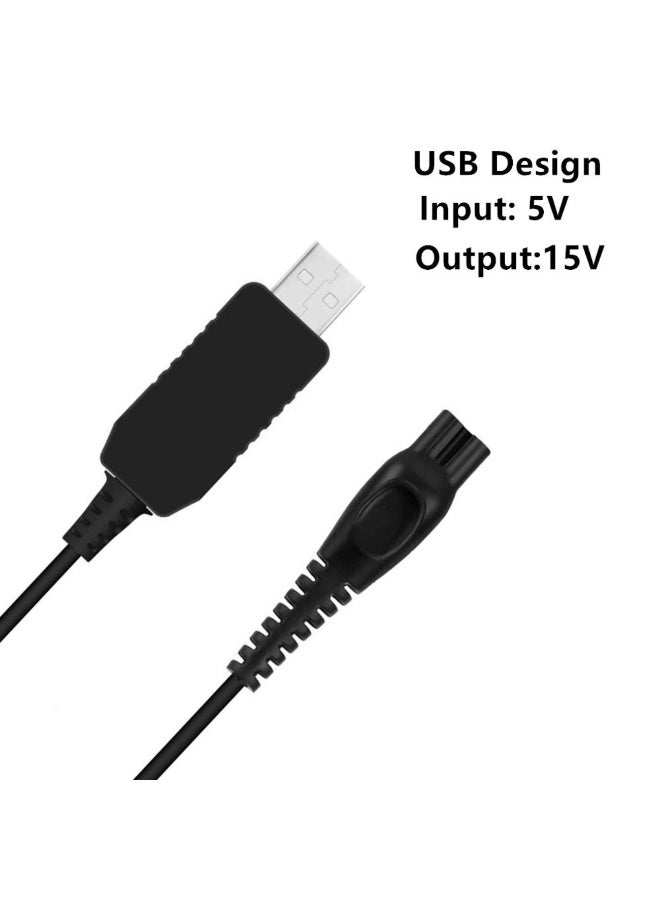 كابل شاحن 15V لشاحة فيليبس USB استبدال كابل الطاقة لشاحات حلاقة فيليبس HQ8505 Norelco 9700/9300/8900/6100/5700/5550/3000/3500/4200/4500 ملحقات آلات الحلاقة الكهربائية - Image 5