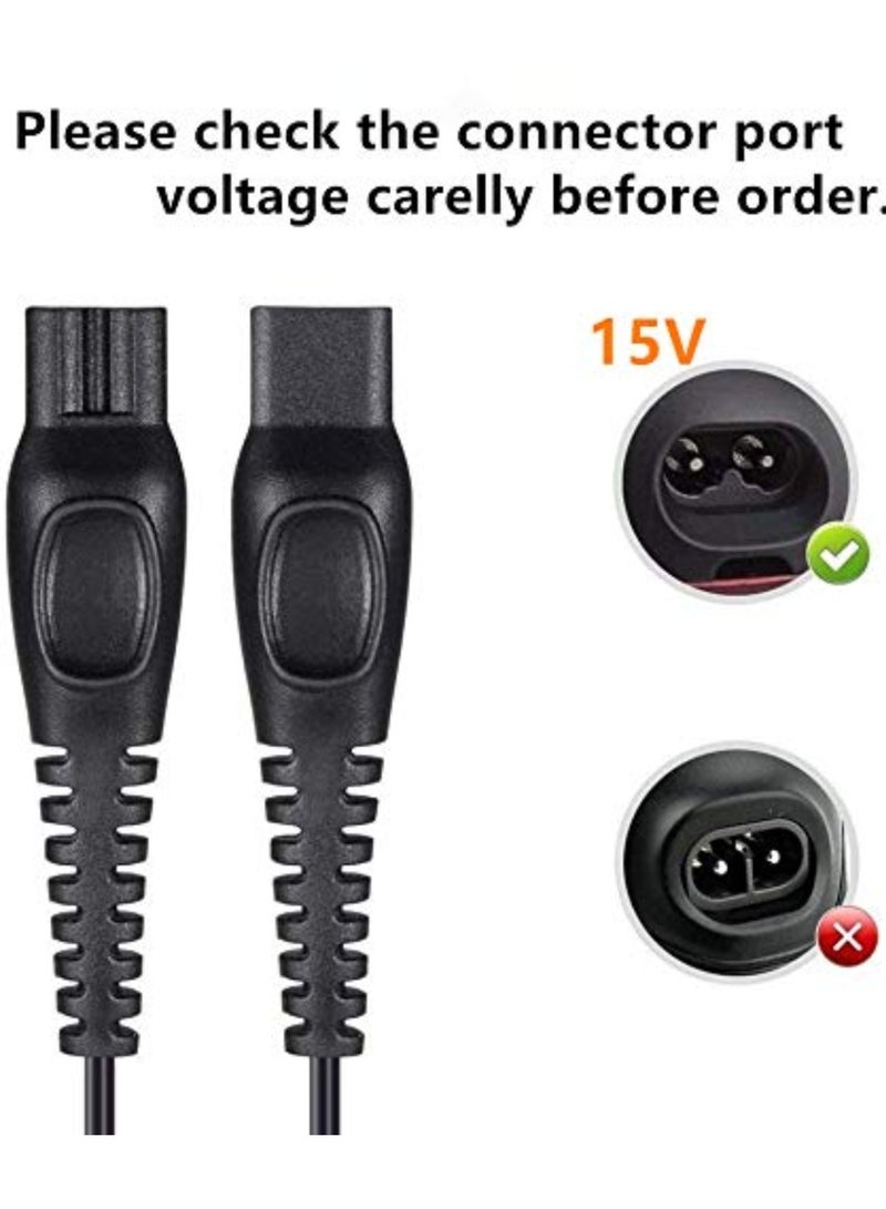 كابل شاحن 15V لشاحة فيليبس USB استبدال كابل الطاقة لشاحات حلاقة فيليبس HQ8505 Norelco 9700/9300/8900/6100/5700/5550/3000/3500/4200/4500 ملحقات آلات الحلاقة الكهربائية - Image 3