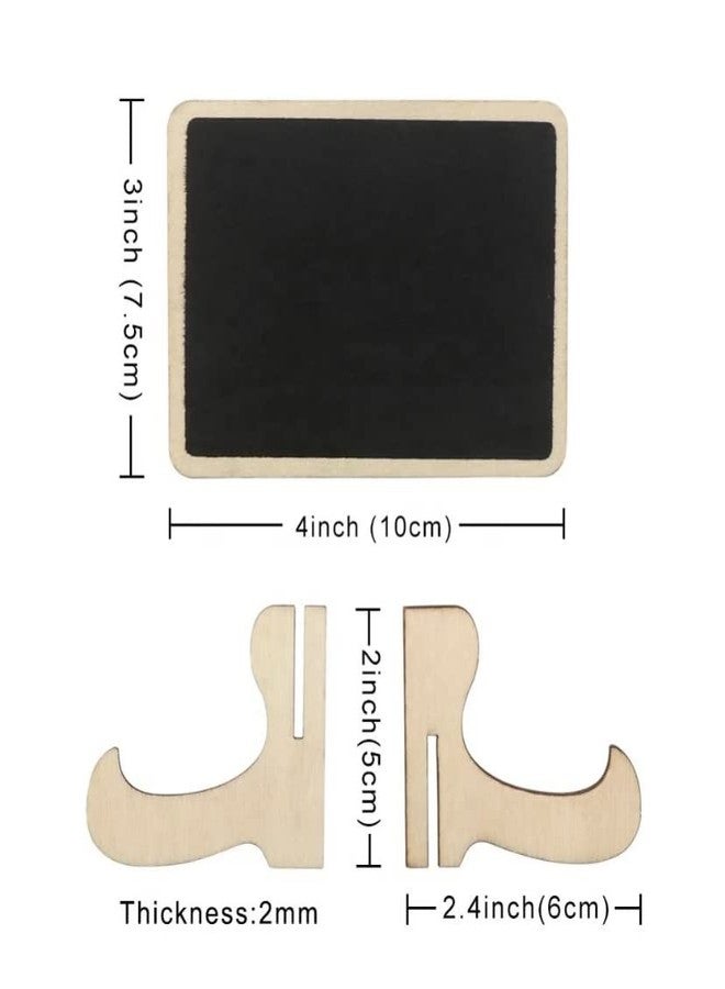 Buzz Cool Small Black Board with Stand | Mini Chalk Board with Stand for Restaurant Menu | Chalkboard Labels with Easel Stands for Bakery, Flower Shop, Restaurant, Wedding Decor (10 Pieces) - Image 2