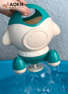 WAOKN Children's Summer Swimming Pool Tub Bathing Bath Toys Baby Bathroom Rotating Water Jet Rocket Shower Toys Gift for Toddlers Green  - Image 2