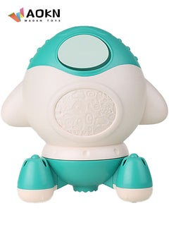 WAOKN Children's Summer Swimming Pool Tub Bathing Bath Toys Baby Bathroom Rotating Water Jet Rocket Shower Toys Gift for Toddlers Green  - Image 1