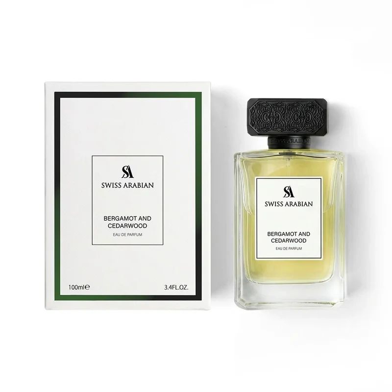 Swiss Arabian Perfumes Bergamot and Cedarwood for Men Eau De Parfum 100ml