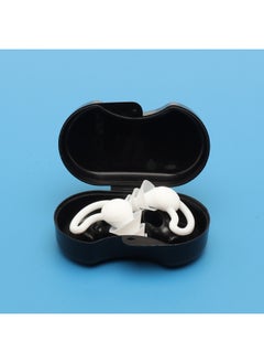 Silicone Soundproof Earplugs Anti-noise Sleep Industrial Protection Swimming Waterproof Student Dormitory Special Mute Artifact-Color:Ivory White/Pair (Black PP Box)