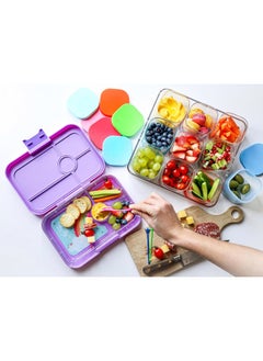 Yumbox Yumbox Tapas 4 Compartment Bento Box (Malibu Purple (Rainbow Tray))  - Image 5