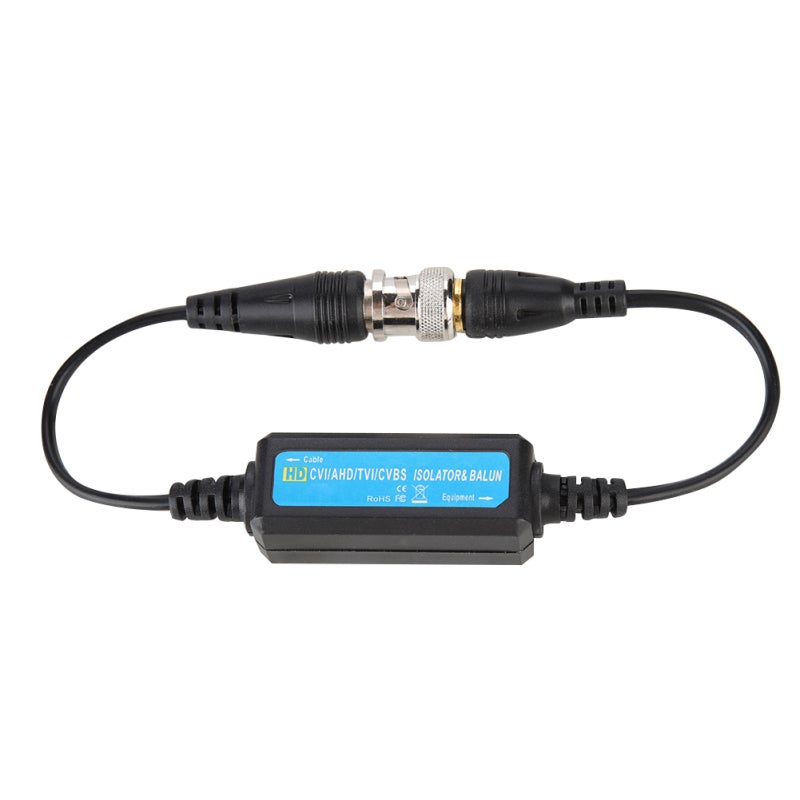 Ground Loop Isolator: Passive BNC Male To BNC Female With Mini Cable - Compact Size Easy Installation Video Balun for Camera DVR Video Signal Interference Prevention - Image 3