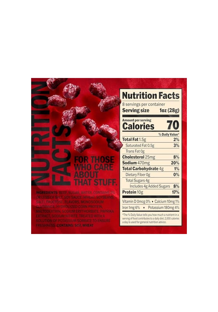 Jack Link's Jack Links Beef Tender Bites Teriyaki Half Pounder Bag  Flavorful Meat Protein Snacks for Lunches 10g of Protein and 70 Calories per Serving Made with 100 Beef - Image 5