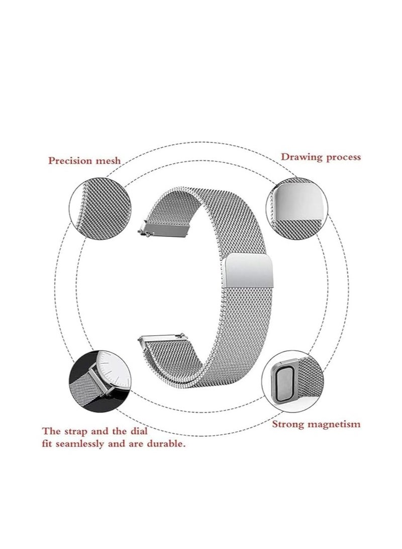 Mislanee 20mm Magnetic Metal Watch Band Stainless Steel Strap,Compatible - Image 2